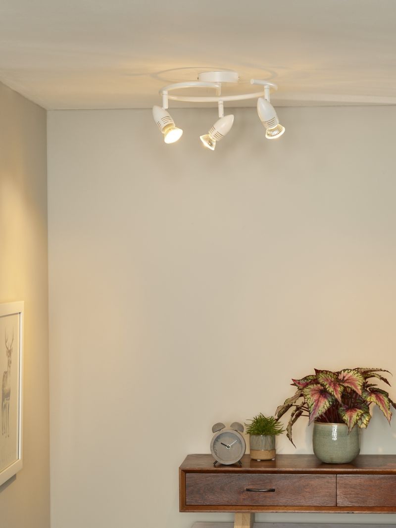 Lucide CARO-LED - Stropné bodové svietidlo - Ø 31 cm - LED - GU10 - 3x5W 2700K - Biele